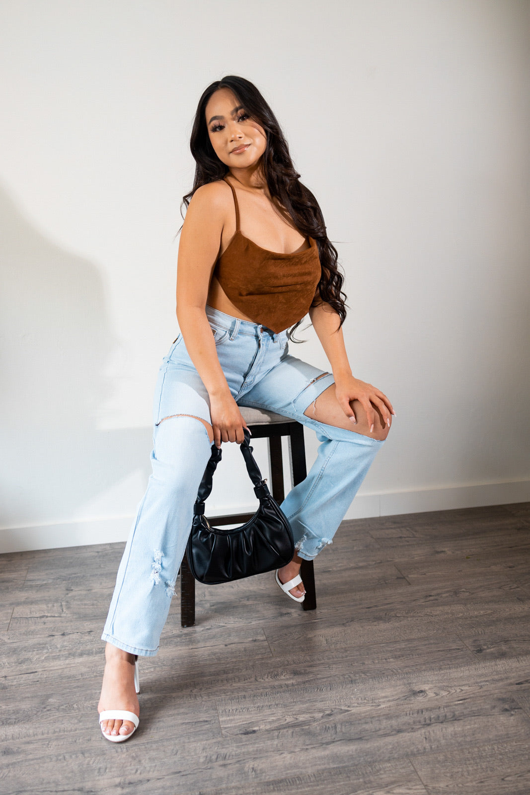 JADE CORDUROY CROP TOP - Samunsboutique