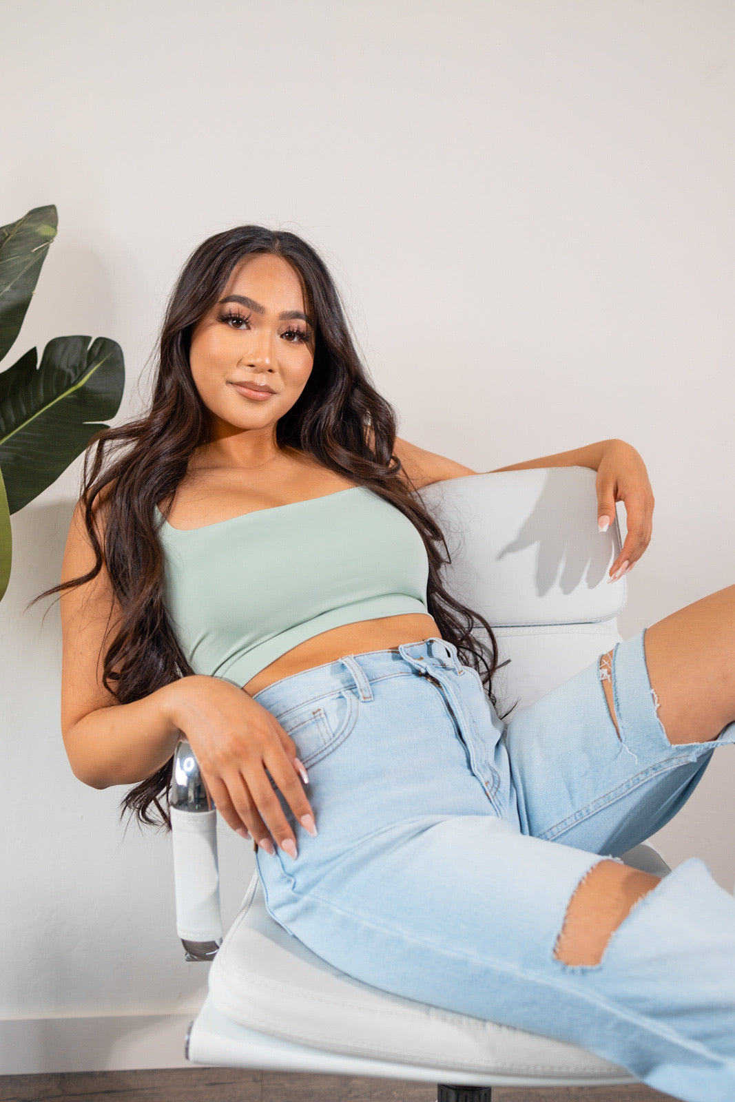 SHAY SQUARE NECK CROP TOP - Samunsboutique