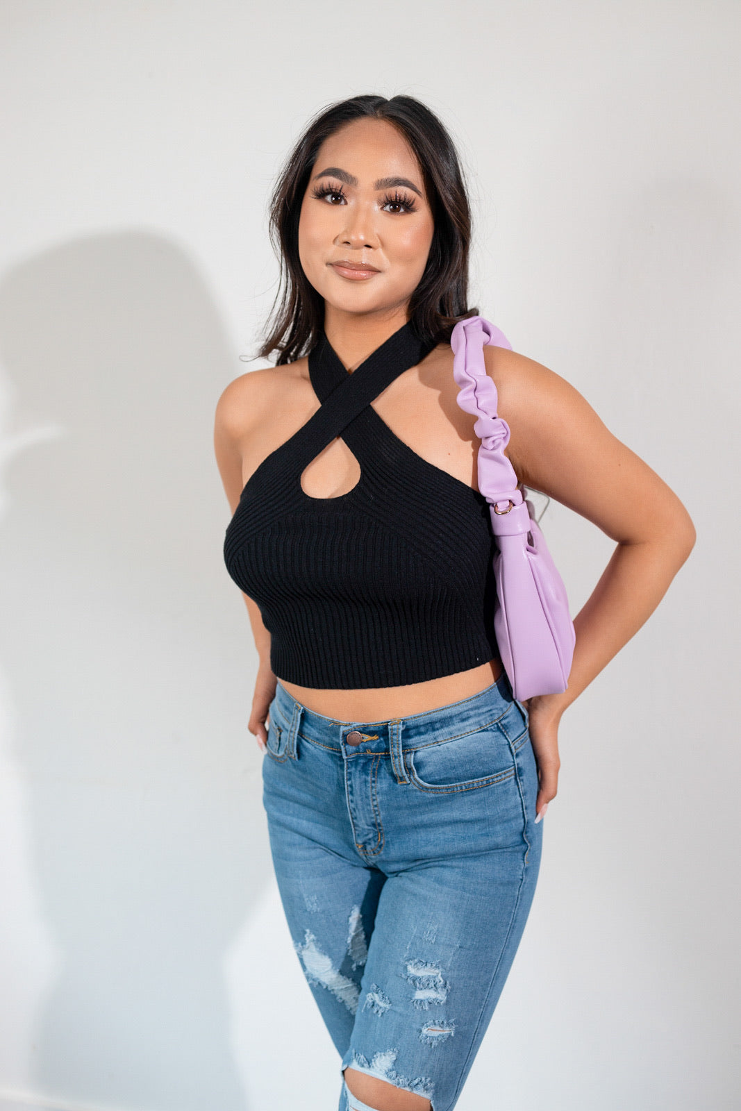 Halter Top with Keyhole Detail