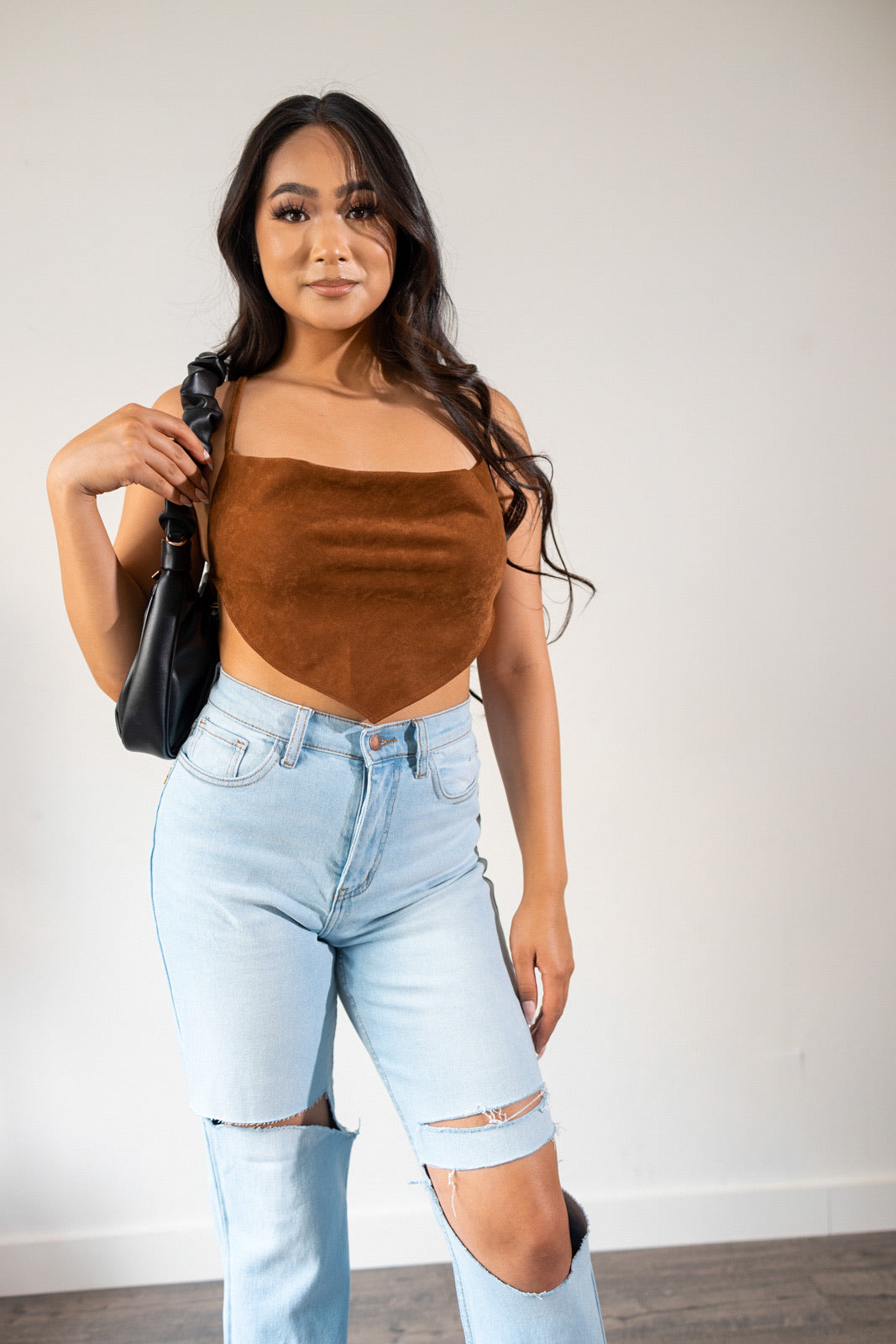 JADE CORDUROY CROP TOP - Samunsboutique