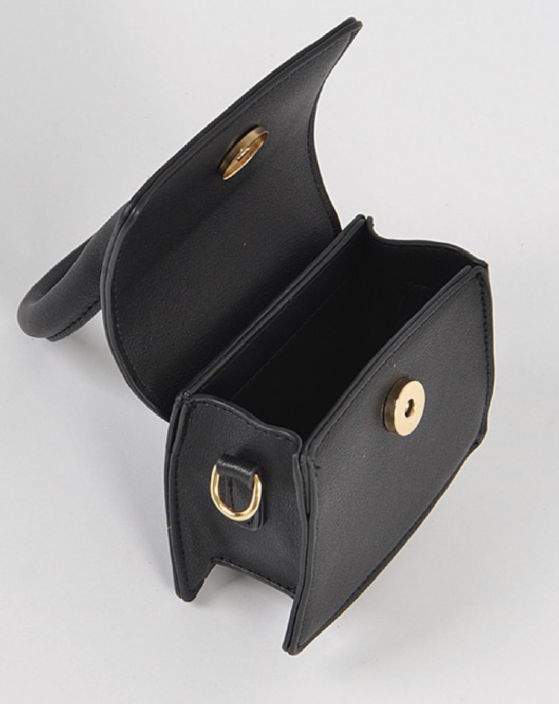 MILA BLACK ONE HANDLE MINI CLUTCH - Samunsboutique