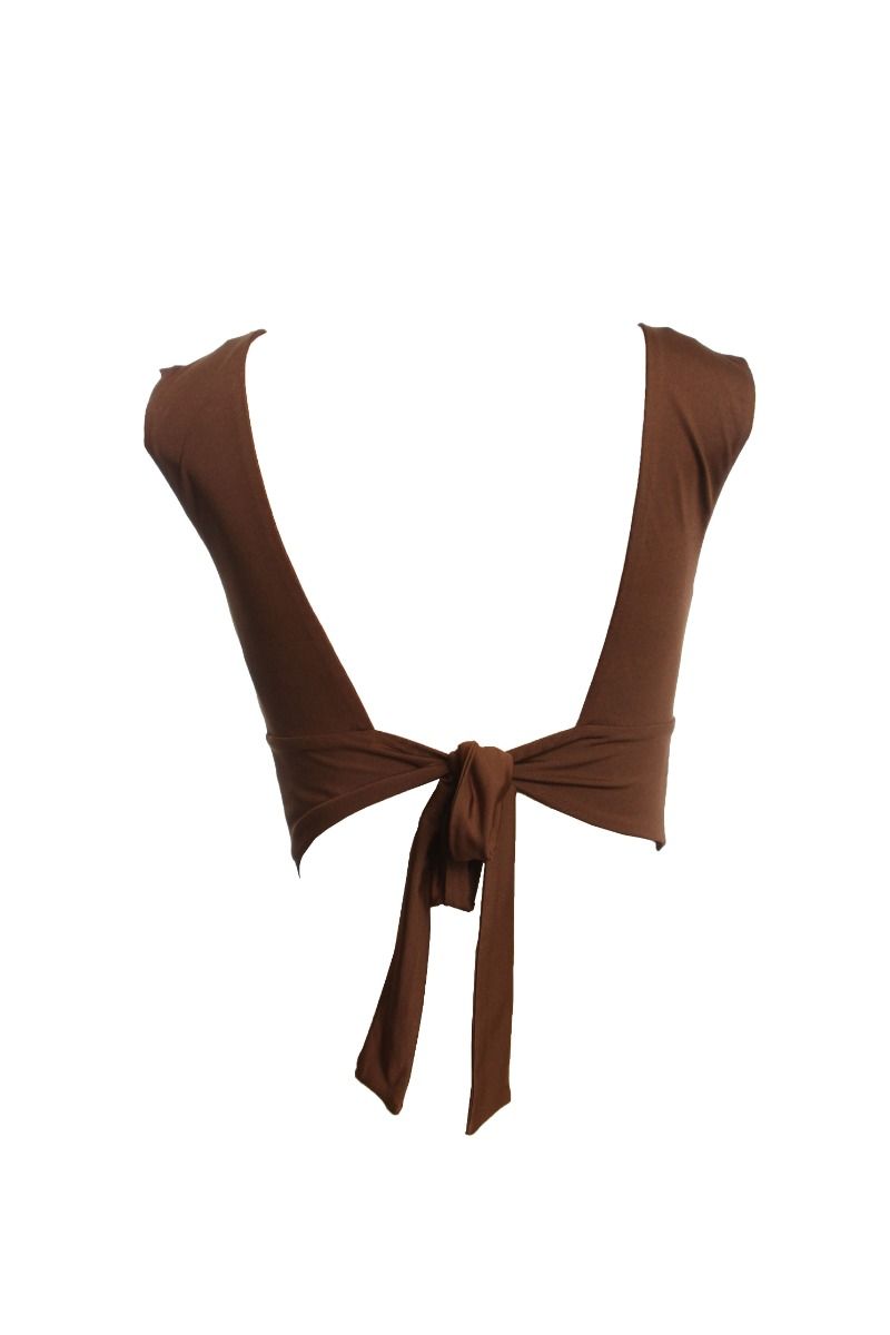 MIAMI CROP TOP BROWN