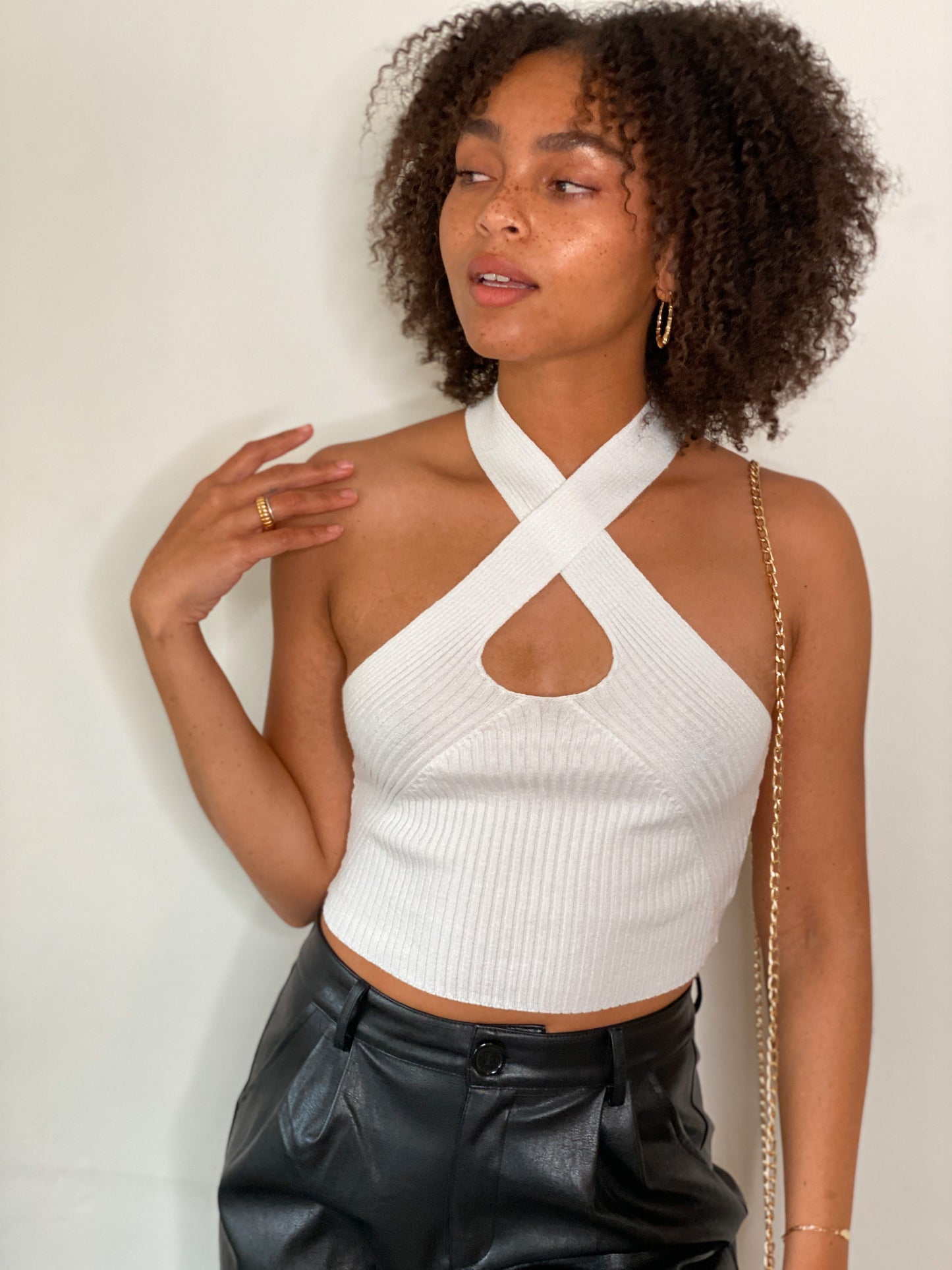 SNOW KNIT CROP TOP - Samunsboutique