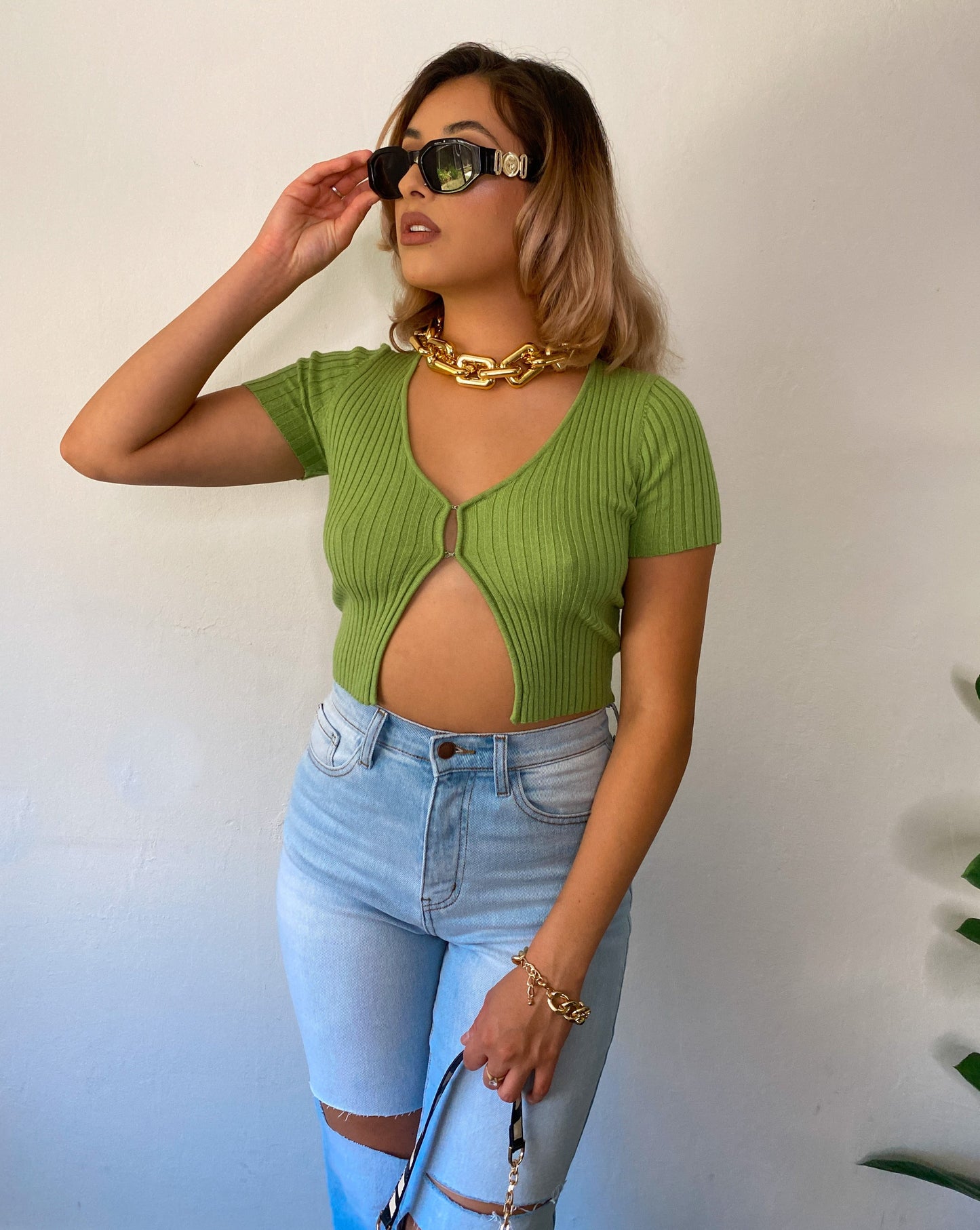 RICO RIB KNIT CROP TOP - Samunsboutique
