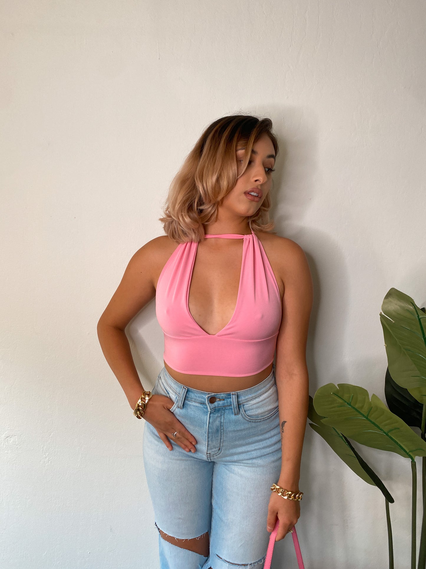 CAPRI HALTER CROP TOP - Samunsboutique