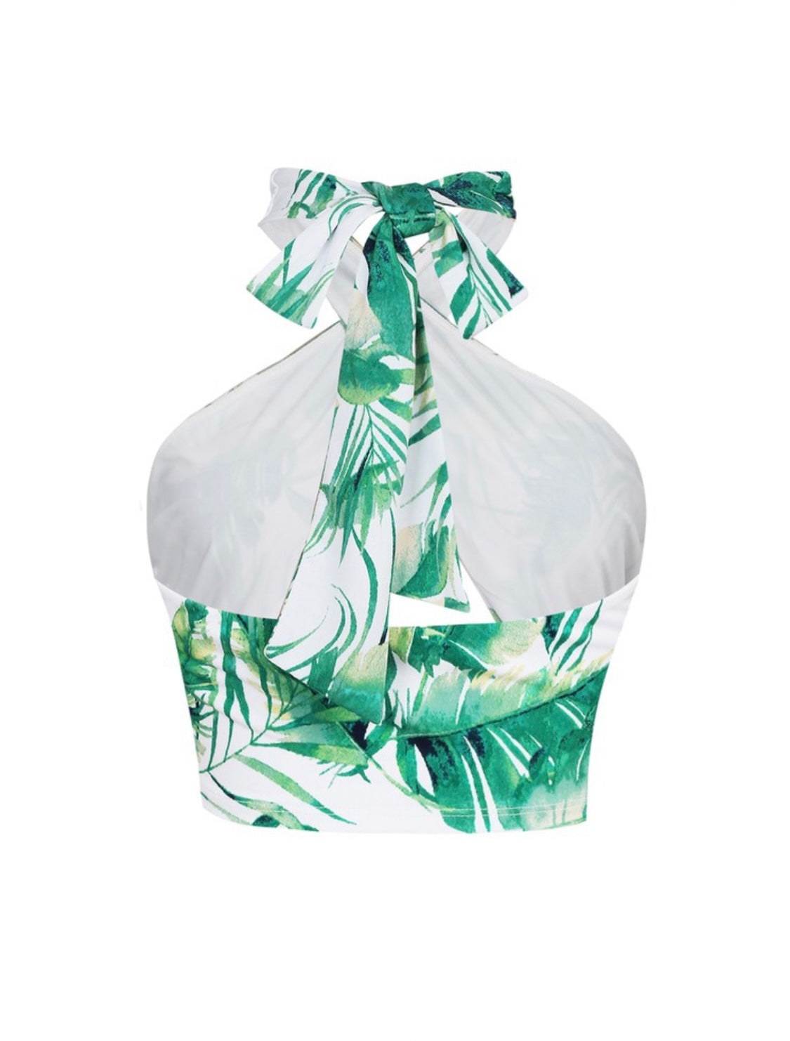 BALI HALTER CROP TOP TROPICAL - Samunsboutique