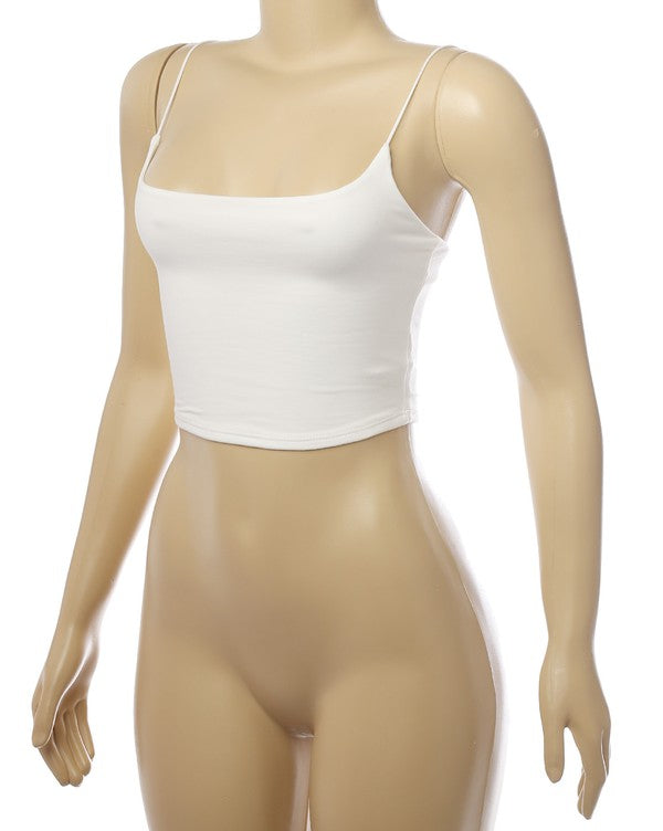 SAKI WHITE CROP TOP - Samunsboutique