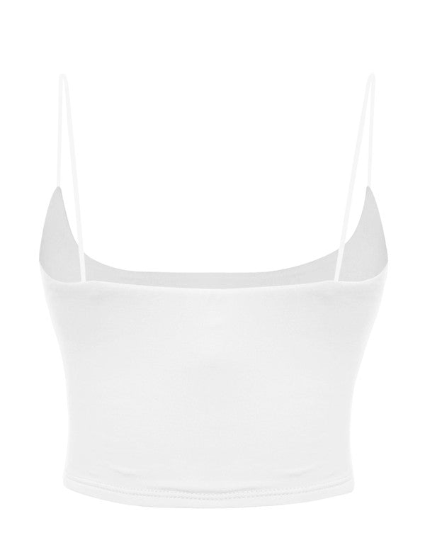 SAKI WHITE CROP TOP - Samunsboutique